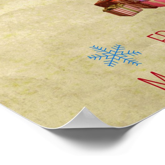 Bewerkbare stadboom verlichting ceremonie poster (Hoek)