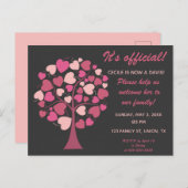 Bewerkbare stamboom van harten adoptie uitnodiging (Voorkant / Achterkant)