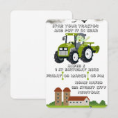 Bewerkbare Start Uw Tractor 1e Verjaardag Geanimee (Voorkant / Achterkant)