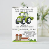 Bewerkbare Start Uw Tractor 1e Verjaardag Geanimee (Staand voorkant)