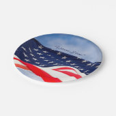 Bewerkbare sterren en Stripes Welkom thuis Papieren Bordje (Gekanteld)