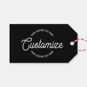 Bewerkbare stijlvolle cursieve en moderne ronde te cadeaulabel