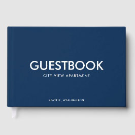 Bewerkbare, stijlvolle kleurenreeksen Serif Modern Gastenboek