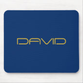 Bewerkbare stijlvolle tekst | Goud & Marine Blauw Muismat (Voorkant)