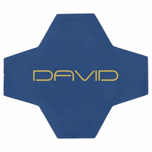 Bewerkbare stijlvolle tekst | Goud & Marine Blauw Voetbal (Enkel)