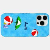 Bewerkbare strandbal zwembadspelgoed Nautisch Case-Mate iPhone Case (Achterkant (horizontaal))