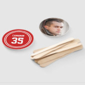 Bewerkbare strepen en achtergrond kleur Sportieve  Handwaaier (Niet-gemonteerd)