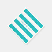 Bewerkbare strepen kleur anker nautische bruiloft servet (Hoek)