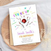 Bewerkbare Strike Party-uitnodiging voor jongens o Kaart