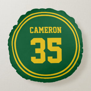 Bewerkbare stripes en achtergrondkleurensorf rond kussen