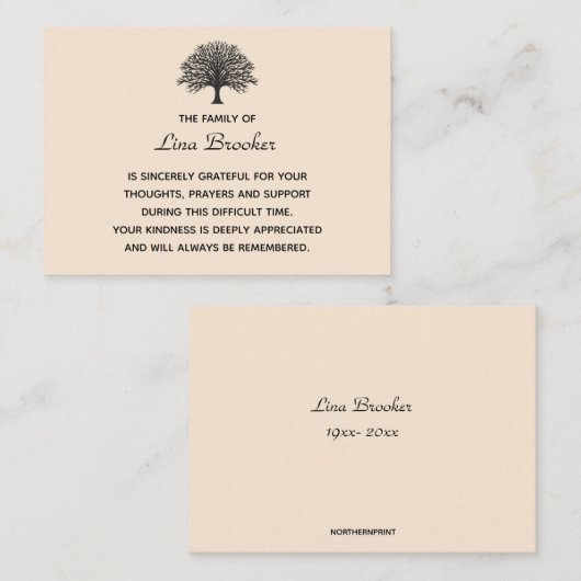 Bewerkbare structuur Silhouette-waardering Notitiekaartje (Voorkant / Achterkant)