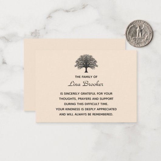 Bewerkbare structuur Silhouette-waardering Notitiekaartje (Voorkant / Achterkant in situ)