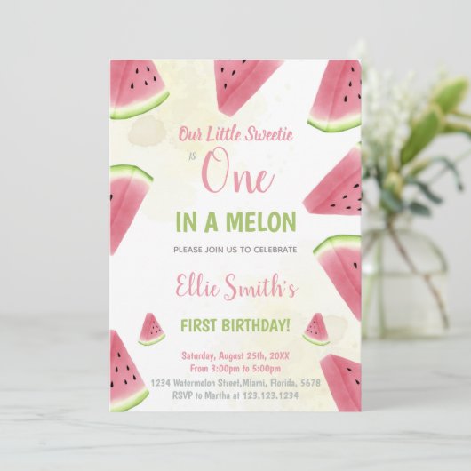 Bewerkbare Summer Party Printable Kaart (Staand voorkant)