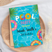 Bewerkbare Summer Swim Party Uitnodiging voor kind