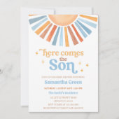 Bewerkbare Sunshine Baby shower Uitnodiging hier k (Voorkant)