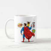 Bewerkbare superhelden cadeau mok superdad de best (Links)