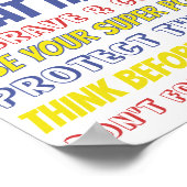 Bewerkbare Superheldenprint voor kinderkamer Poster (Hoek)