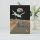 Bewerkbare Surreal Motorcycle Moon Kaart (Staand voorkant)