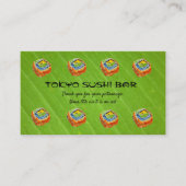Bewerkbare Sushi Bar Loyalty Rewards Kaart (Voorkant)