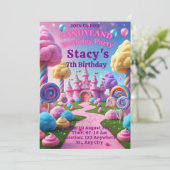 Bewerkbare Sweet Celebration Verjaardag Uitnodigen Kaart (Staand voorkant)