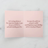 Bewerkbare taart en kaars verjaardag kaart (Binnen)