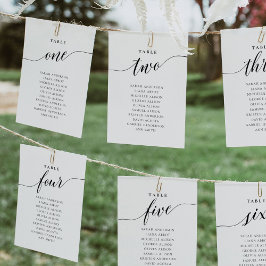 Bewerkbare tabel Nummer Een Zitplaatskaart Kaart