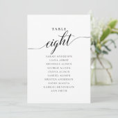 Bewerkbare tafel nummer acht Zitting Chart Kaart (Staand voorkant)