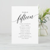 Bewerkbare tafel nummer vijftien zitplaatsen grafi kaart (Staand voorkant)