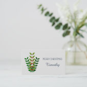 Bewerkbare takken en bessen Kerstmis Plaatskaartje (Staand voorkant)