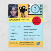 bewerkbare talentagent flyer (Voorkant)