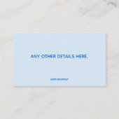 Bewerkbare Tanning Salon Visitekaartje (Achterkant)