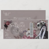 BEWERKBARE Tatoeage Verjaardag Cadeaubon Certifica Kaart (Voorkant / Achterkant)