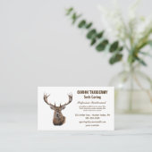 bewerkbare taxidermist visitekaartje (Staand voorkant)