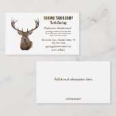 bewerkbare taxidermist visitekaartje (Voorkant / Achterkant)