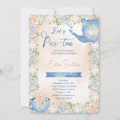Bewerkbare Tea Party uitnodiging (Voorkant)