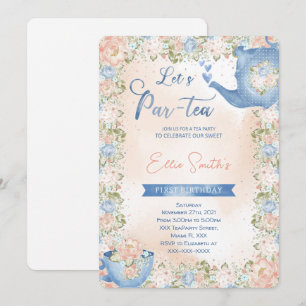 Bewerkbare Tea Party uitnodiging