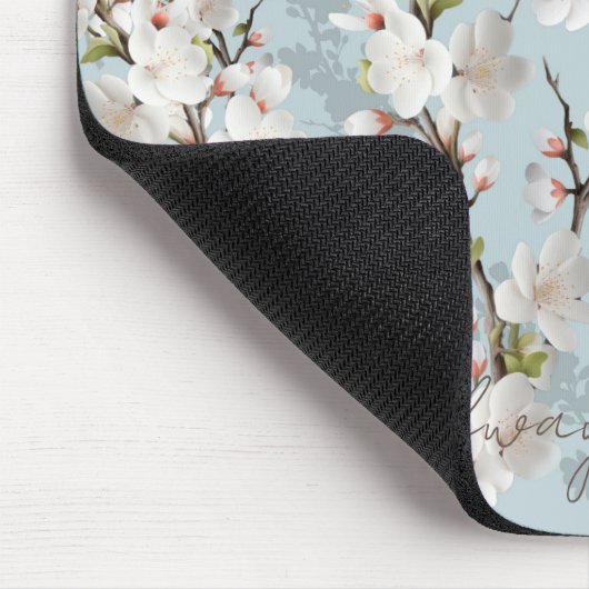 Bewerkbare tekst altijd in bloei muismat (Hoek)