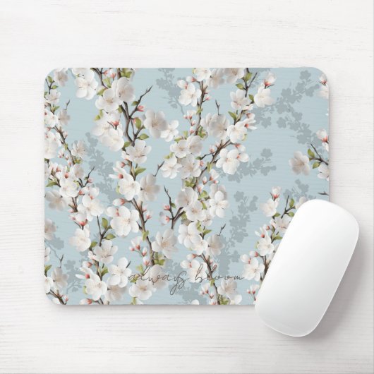 Bewerkbare tekst altijd in bloei muismat (Met muis)