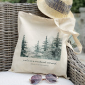 Bewerkbare tekst Bos Bruidsfeest Tote Bag