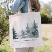 Bewerkbare tekst Bos Bruidsfeest Tote Bag