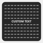 Bewerkbare tekst en geüpload Afbeelding of Logo-pa Vierkante Sticker (Voorkant)