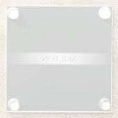 Bewerkbare tekst en kleuren | Verloopstreep met ra Glazen Onderzetter (Achterkant)