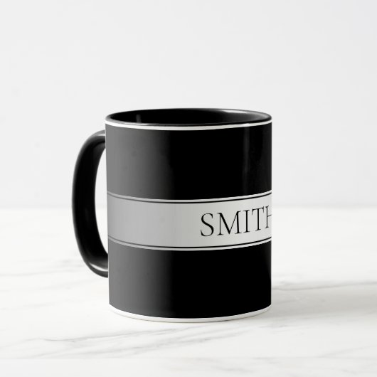 Bewerkbare tekst en kleuren | Verloopstreep met ra Mok (Voorkant links)