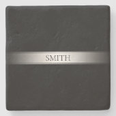 Bewerkbare tekst en kleuren | Verloopstreep met ra Stenen Onderzetter (Voorkant)