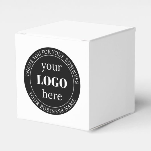 Bewerkbare tekst en uw Logo of ander ontwerp Bedankdoosjes (Voorkant Zijde)