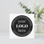 Bewerkbare tekst en uw Logo of ander ontwerp Bedankkaart (Staand voorkant)