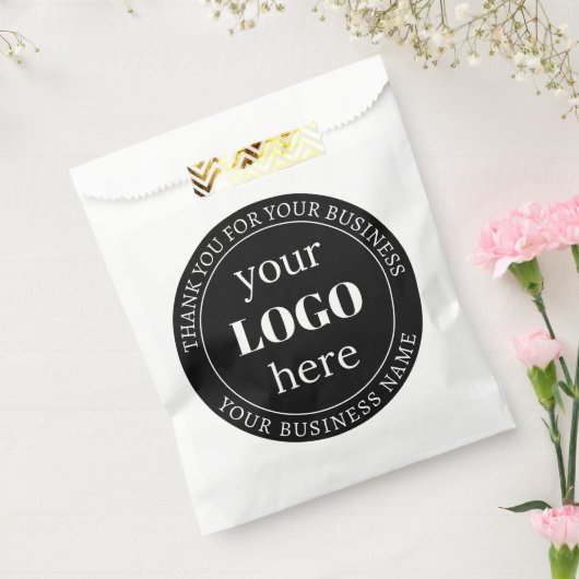 Bewerkbare tekst en uw Logo of ander ontwerp Bedankzakje (Gezegeld)