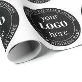 Bewerkbare tekst en uw Logo of ander ontwerp Cadeaupapier (Rol Hoek)