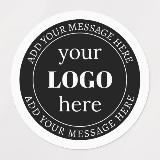 Bewerkbare tekst en uw Logo of ander ontwerp Labels (Design 2)