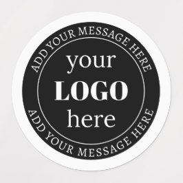 Bewerkbare tekst en uw Logo of ander ontwerp Labels